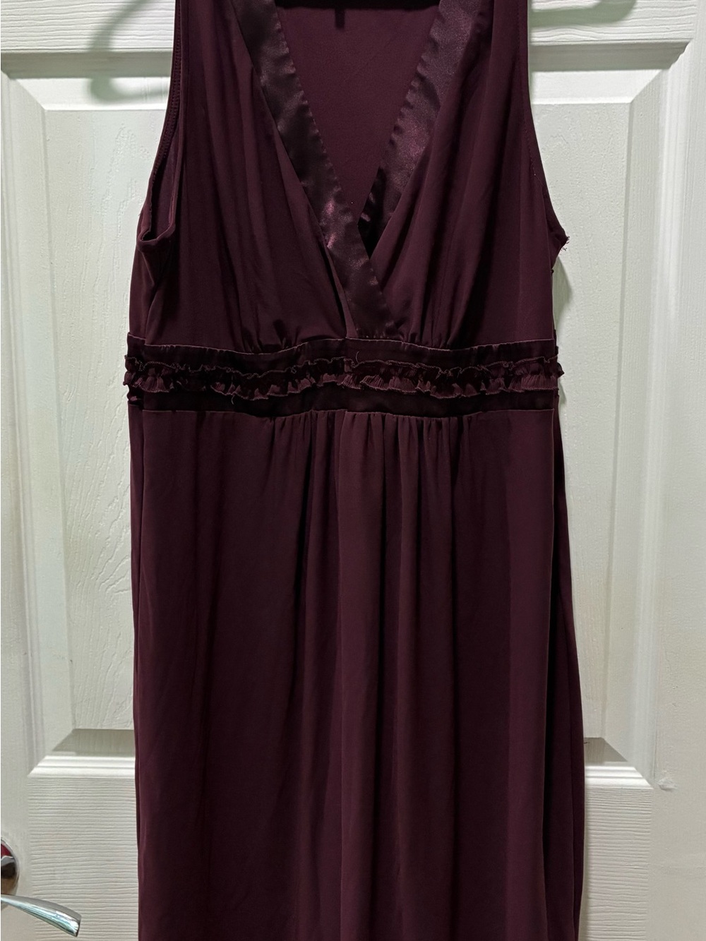 Daisy Fuentes Plum Sleeveless V-Neck Maxi Dress